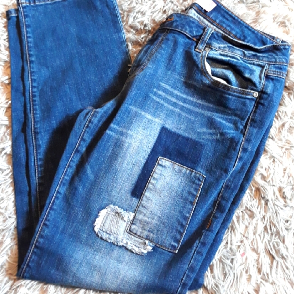 CAbi Patchwork Stretch denim jeans 5308